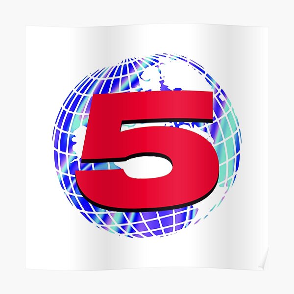 Channel 5 Logo Pearlescent Poster RB2405 product Offical Channel 5 Merch