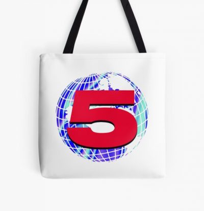 Channel 5 Logo Pearlescent All Over Print Tote Bag RB2405 product Offical Channel 5 Merch