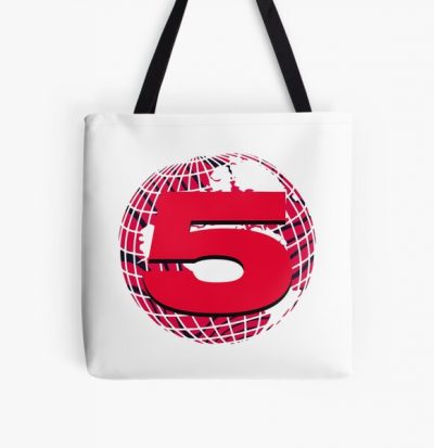 Channel 5 Logo Pewdiepie Pattern All Over Print Tote Bag RB2405 product Offical Channel 5 Merch