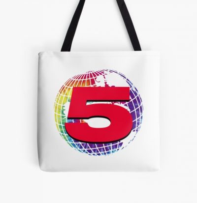 Channel 5 Logo Rainbow All Over Print Tote Bag RB2405 product Offical Channel 5 Merch