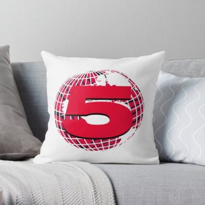 Channel 5 Logo Pewdiepie Pattern Throw Pillow RB2405 product Offical Channel 5 Merch