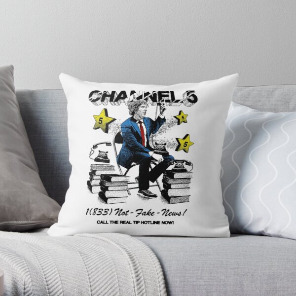 channel 5 news Throw Pillow RB2405 product Offical Channel 5 Merch