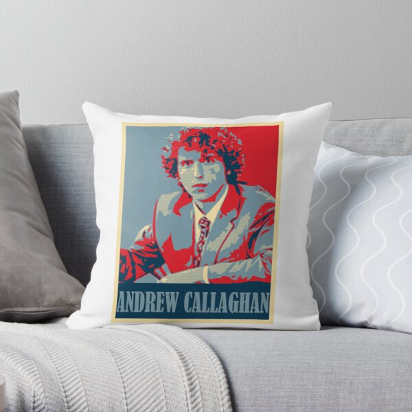 Andrew Callaghan Throw Pillow RB2405 product Offical Channel 5 Merch
