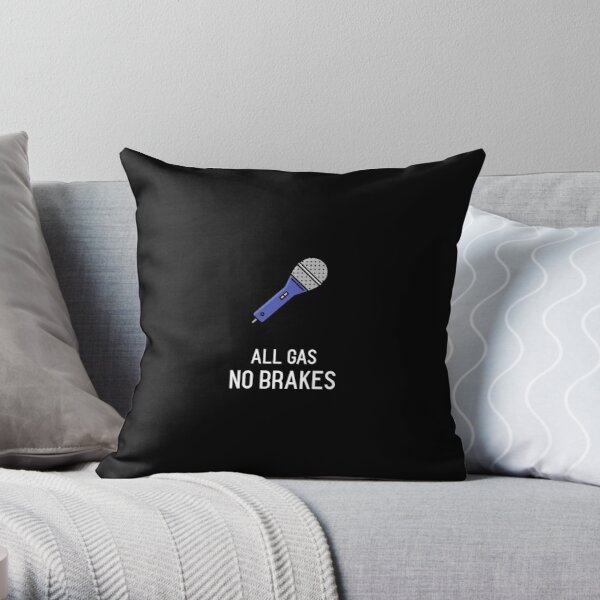 All Gas No Brakes - Andrew Callaghan YouTube Inspired Throw Pillow RB2405 product Offical Channel 5 Merch