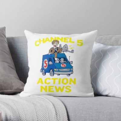 channel 5 news Throw Pillow RB2405 product Offical Channel 5 Merch