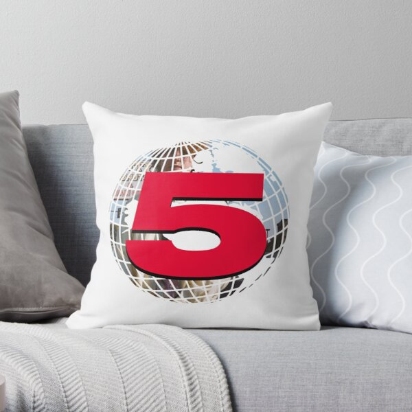 Channel 5 Logo Andrew Throw Pillow RB2405 product Offical Channel 5 Merch