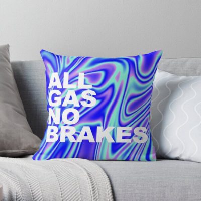 All Gas No Brakes Logo Pearlescent Block Throw Pillow RB2405 product Offical Channel 5 Merch