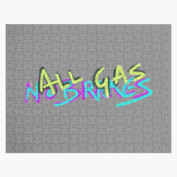 Andrew Callaghan Channel5 News Merch Design, Andrew Callaghan Channel5 T shirt Design, All Gas, All Gas No Breaks Jigsaw Puzzle RB2405 product Offical Channel 5 Merch