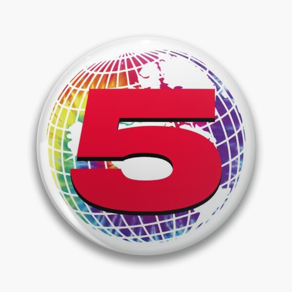 Channel 5 Logo Rainbow Pin RB2405 product Offical Channel 5 Merch