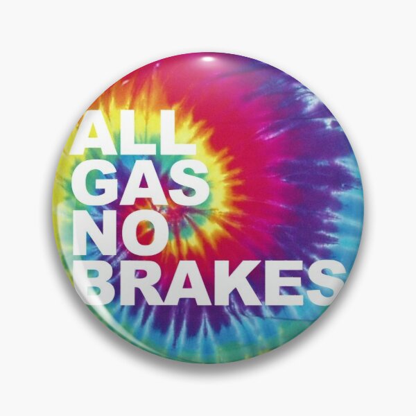 All Gas No Brakes Logo Rainbow Block Pin RB2405 product Offical Channel 5 Merch