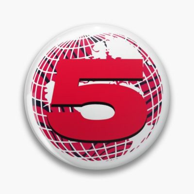 Channel 5 Logo Pewdiepie Pattern Pin RB2405 product Offical Channel 5 Merch