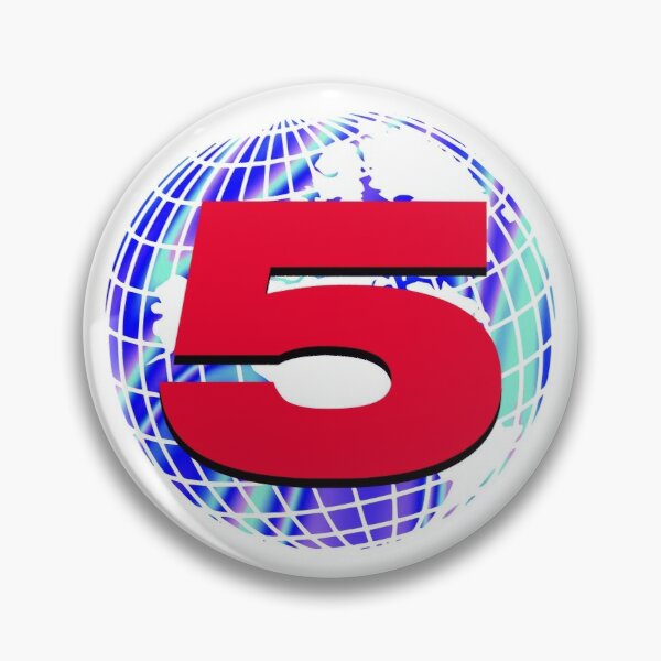 Channel 5 Logo Pearlescent Pin RB2405 product Offical Channel 5 Merch