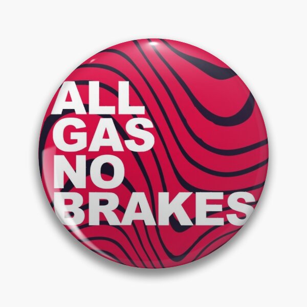All Gas No Brakes Logo Pewdiepie Pattern Block Pin RB2405 product Offical Channel 5 Merch
